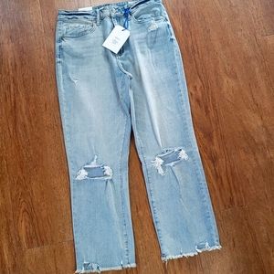Eunina Ally High Rise Staight Crop Jeans size 11